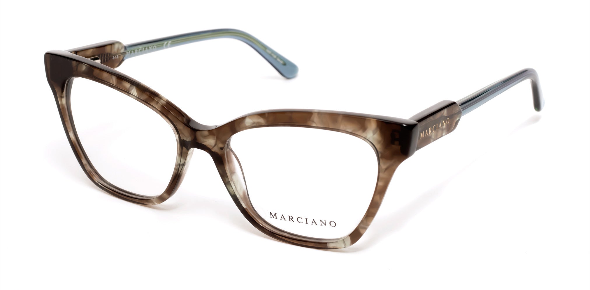 Guess By Marciano GM0331 Geometric Eyeglasses 056-056 - Havana