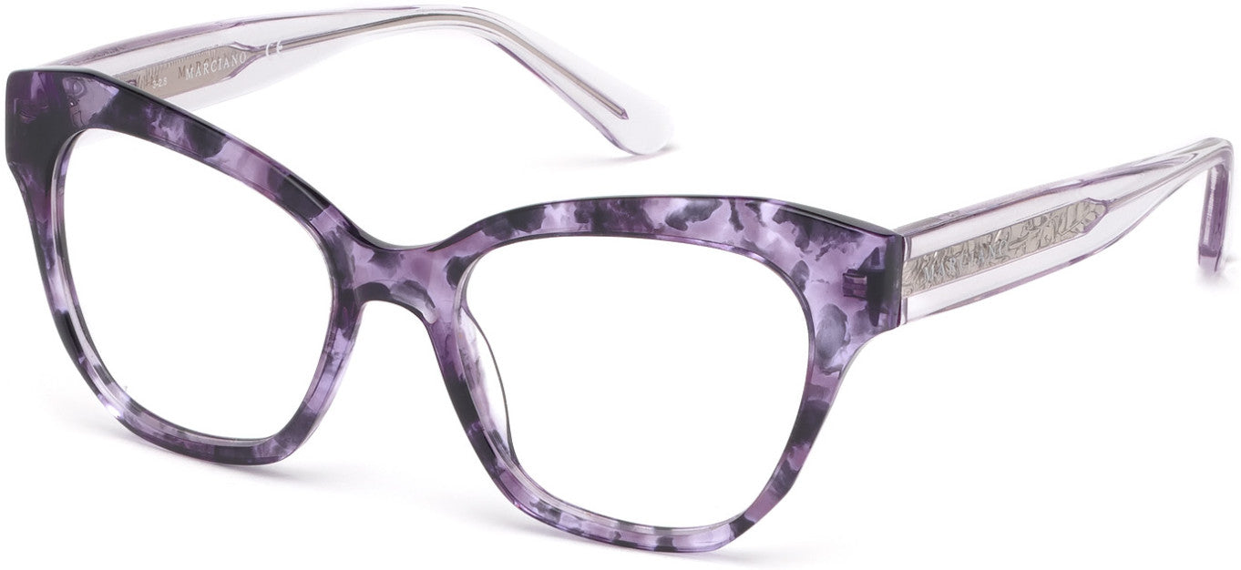 Guess By Marciano GM0339 Geometric Eyeglasses 056-056 - Havana
