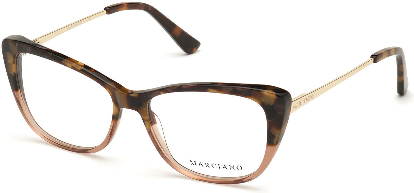 Guess By Marciano GM0352 Rectangular Eyeglasses 052-052 - Dark Havana