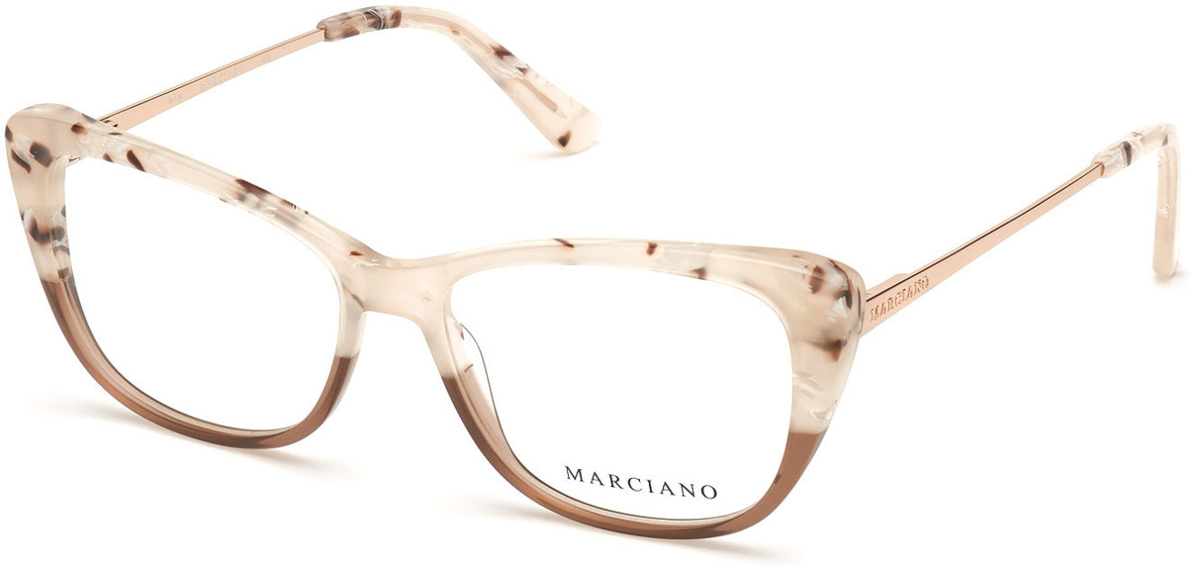 Guess By Marciano GM0352 Rectangular Eyeglasses 053-053 - Blonde Havana