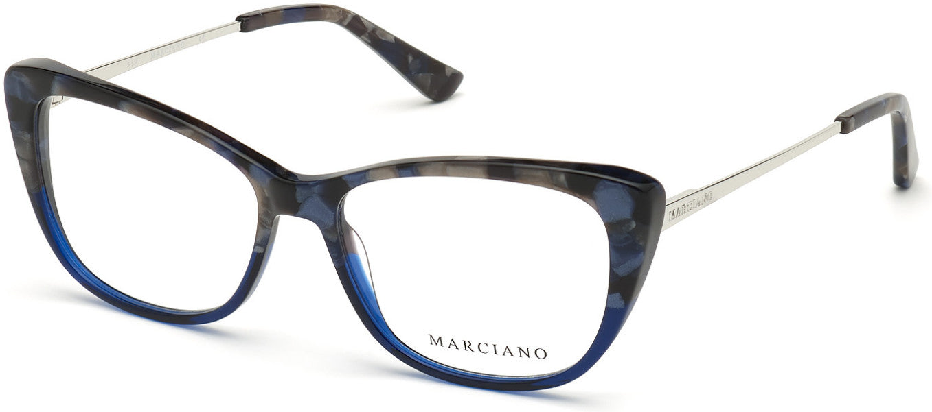Guess By Marciano GM0352 Rectangular Eyeglasses 055-055 - Coloured Havana
