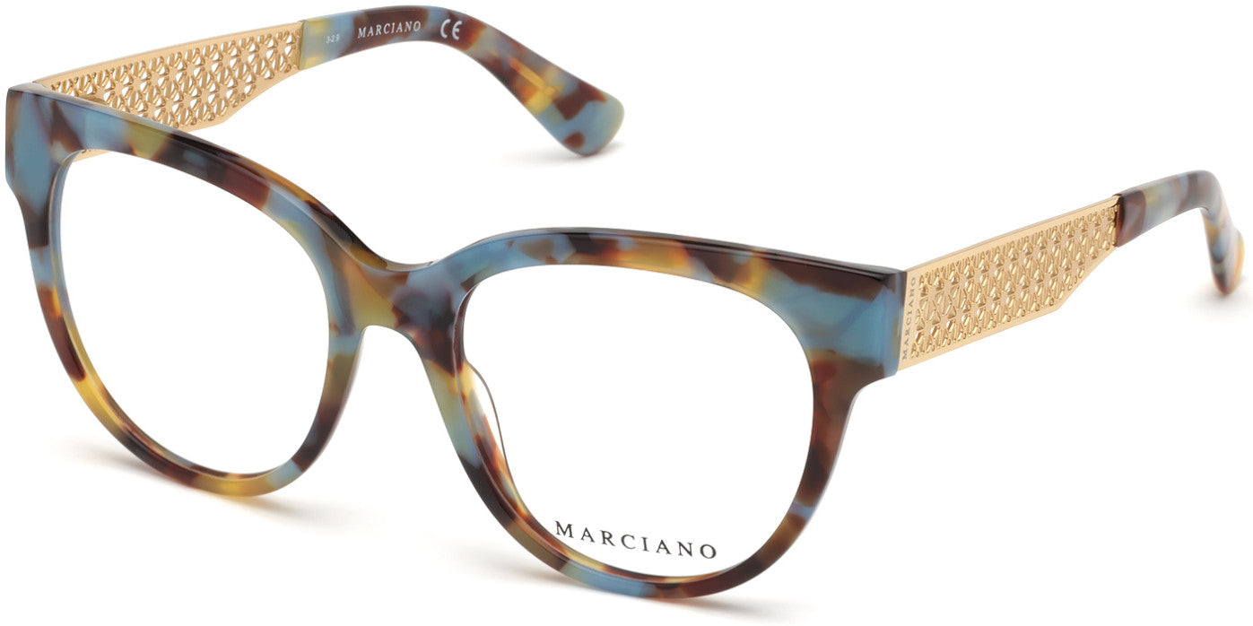 Guess By Marciano GM0357 Round Eyeglasses 089-089 - Turquoise