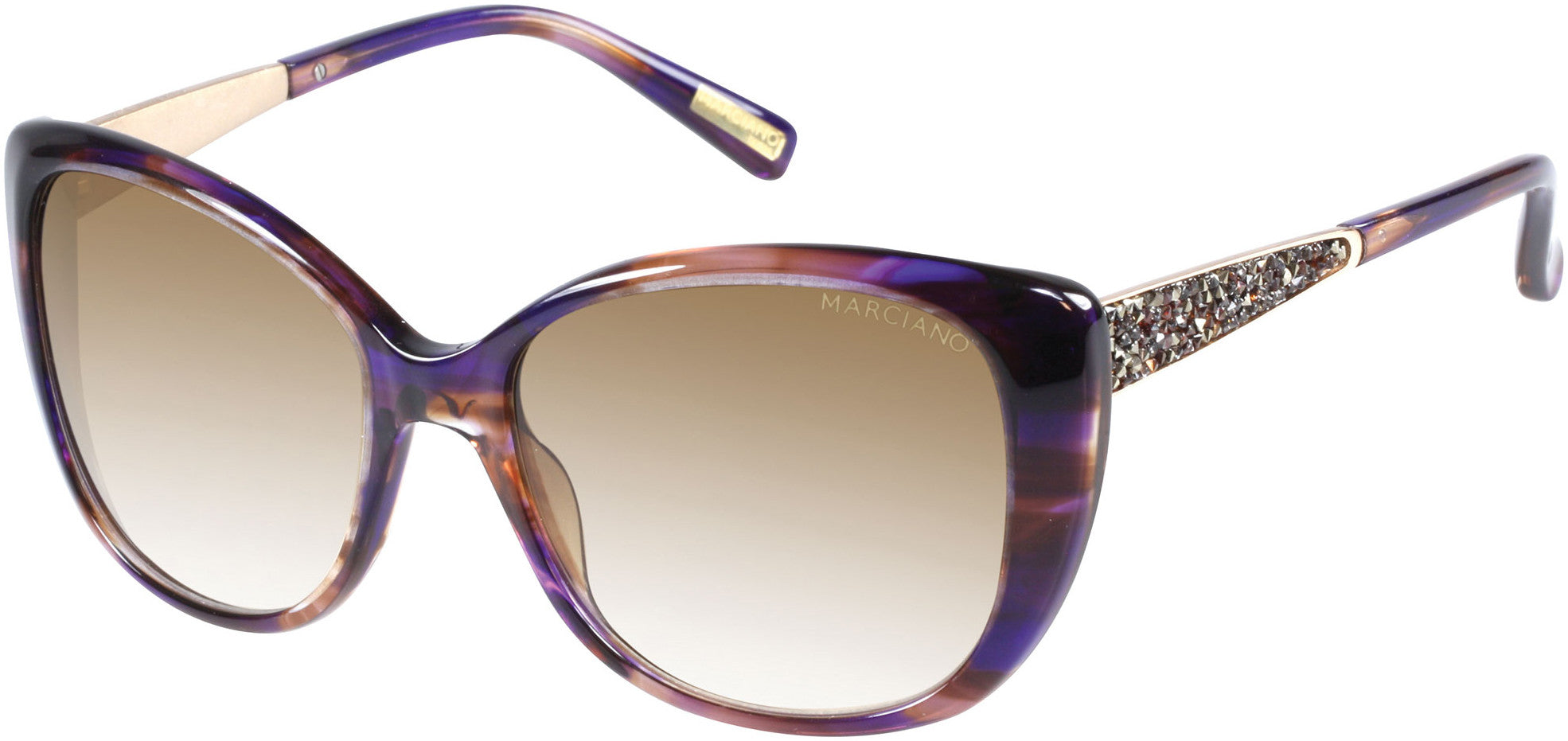 Guess By Marciano GM0722 Cat Sunglasses O44-O44 - Purple/brown Gradient Lens