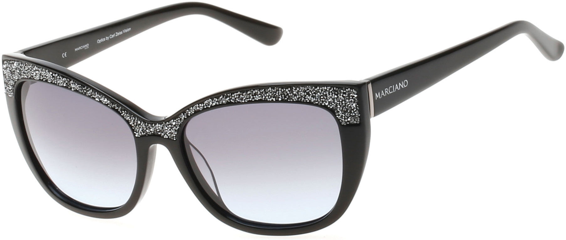 Guess By Marciano GM0730 Sunglasses 01B-01B - Shiny Black  / Gradient Smoke