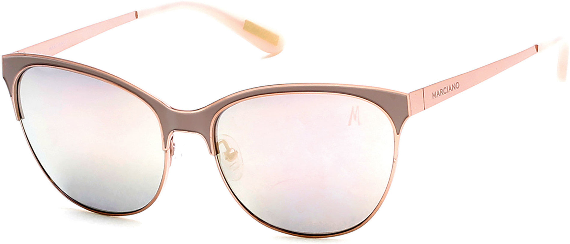 Guess By Marciano GM0750 Sunglasses 57G-57G - Shiny Beige / Brown Mirror