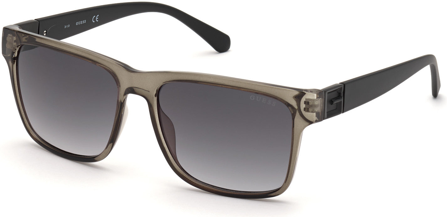 Guess GU00004 Square Sunglasses 20B-20B - Grey / Gradient Smoke