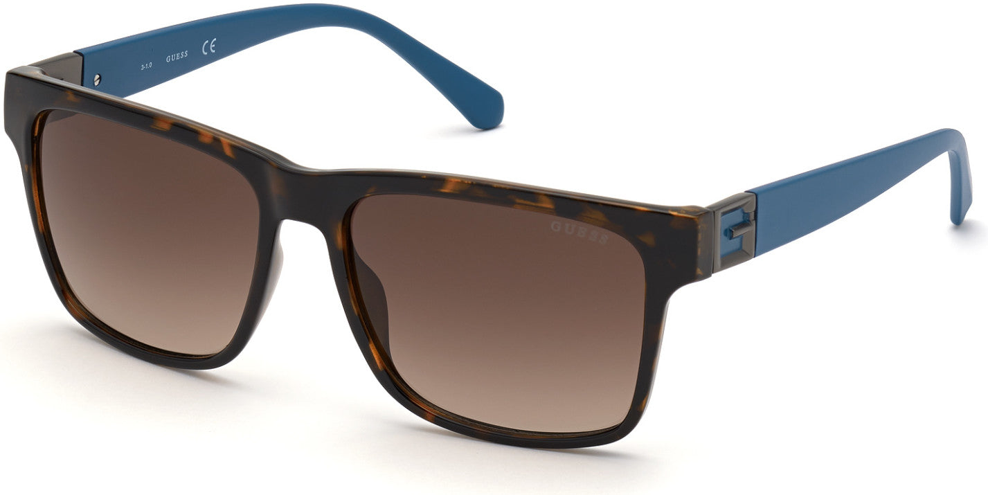 Guess GU00004 Square Sunglasses 52F-52F - Dark Havana / Gradient Brown