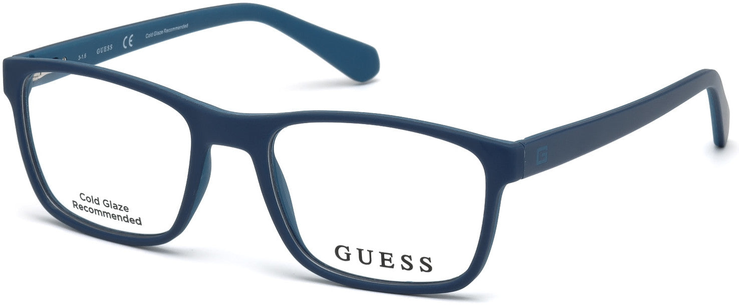 Guess GU1908 Geometric Eyeglasses 048-091 - Matte Blue