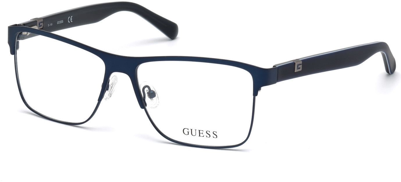 Guess GU1912 Geometric Eyeglasses 009-091 - Matte Blue