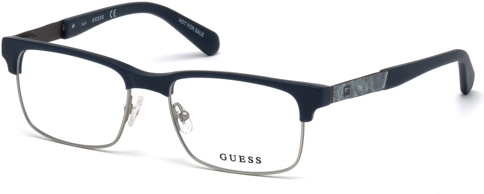 Guess GU1927 Geometric Eyeglasses 091-091 - Matte Blue