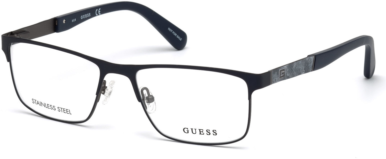 Guess GU1928 Geometric Eyeglasses 091-091 - Matte Blue