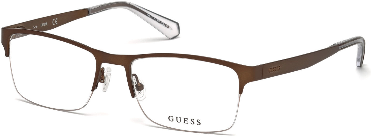 Guess GU1936 Geometric Eyeglasses 049-049 - Matte Dark Brown