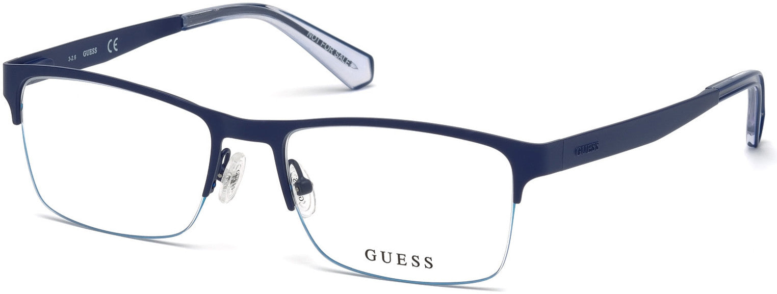 Guess GU1936 Geometric Eyeglasses 091-091 - Matte Blue