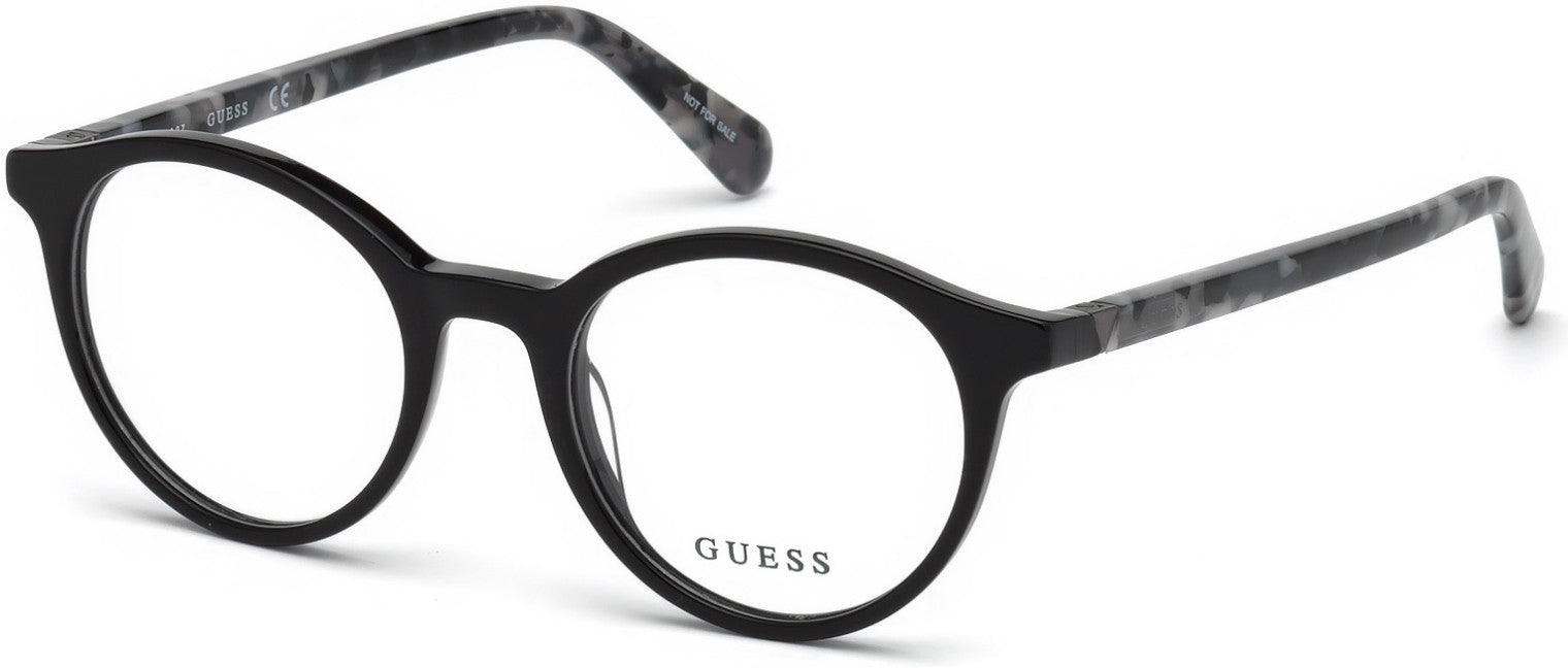 Guess GU1951 Round Eyeglasses 001-001 - Shiny Black