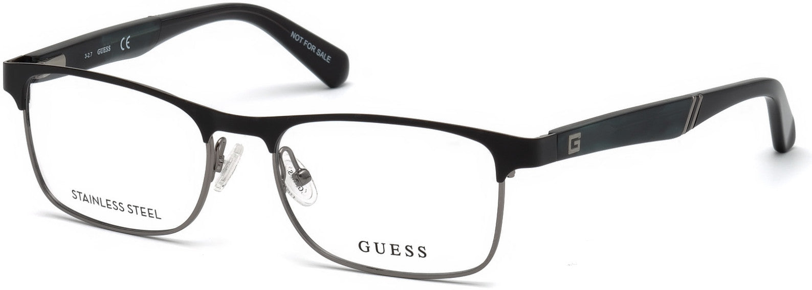 Guess GU1952 Rectangular Eyeglasses 001-001 - Shiny Black