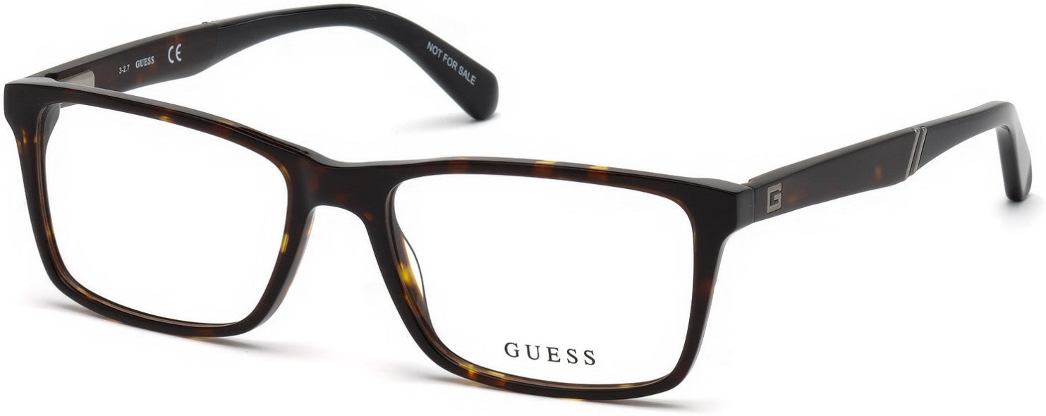 Guess GU1954 Rectangular Eyeglasses 052-052 - Dark Havana