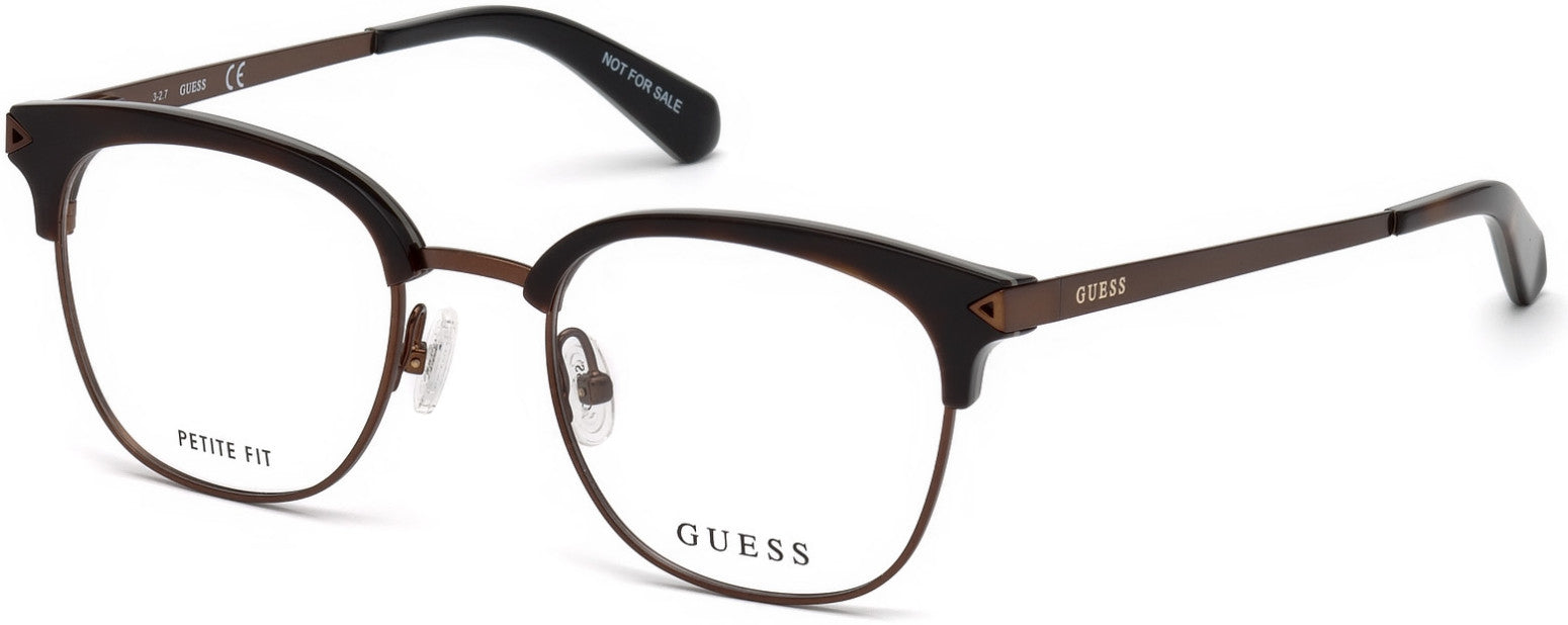 Guess GU1955 Round Eyeglasses 052-052 - Dark Havana