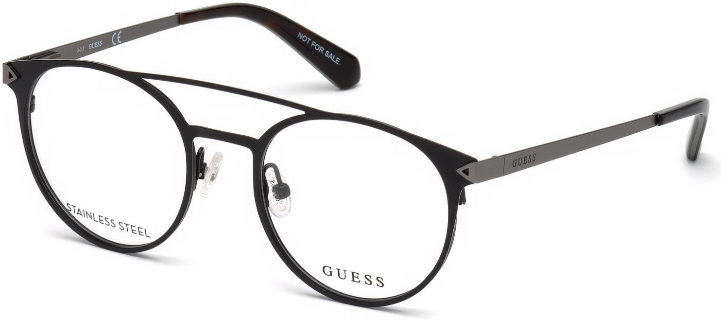 Guess GU1956 Round Eyeglasses 002-002 - Matte Black