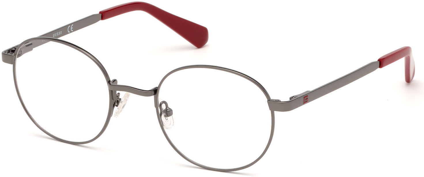 Guess GU1969 Round Eyeglasses 006-006 - Shiny Dark Nickeltin