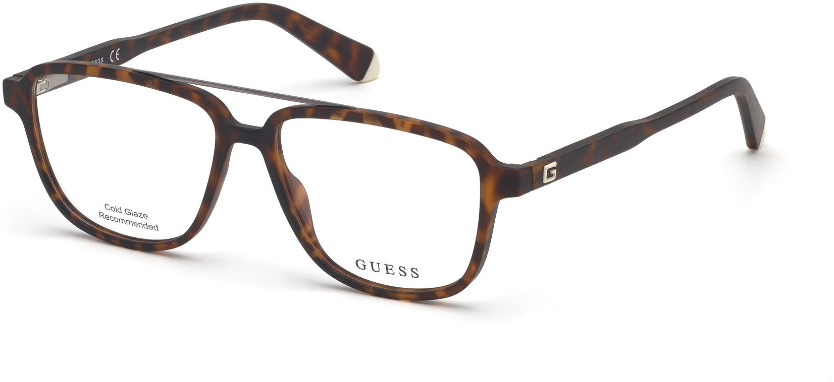 Guess GU1975-F Geometric Eyeglasses 052-052 - Dark Havana