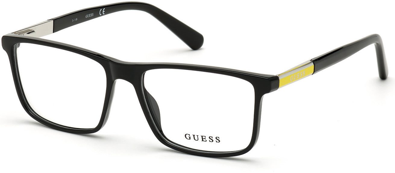 Guess GU1982 Rectangular Eyeglasses 001-001 - Shiny Black
