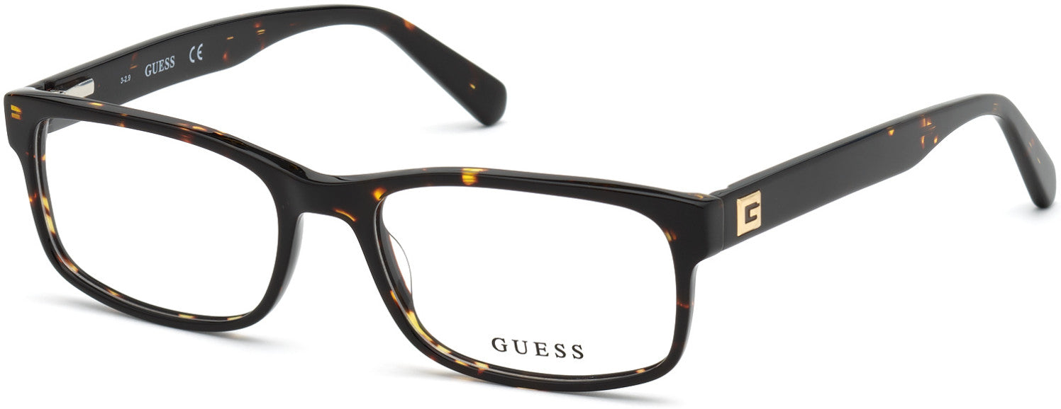 Guess GU1993-F Rectangular Eyeglasses 052-052 - Dark Havana