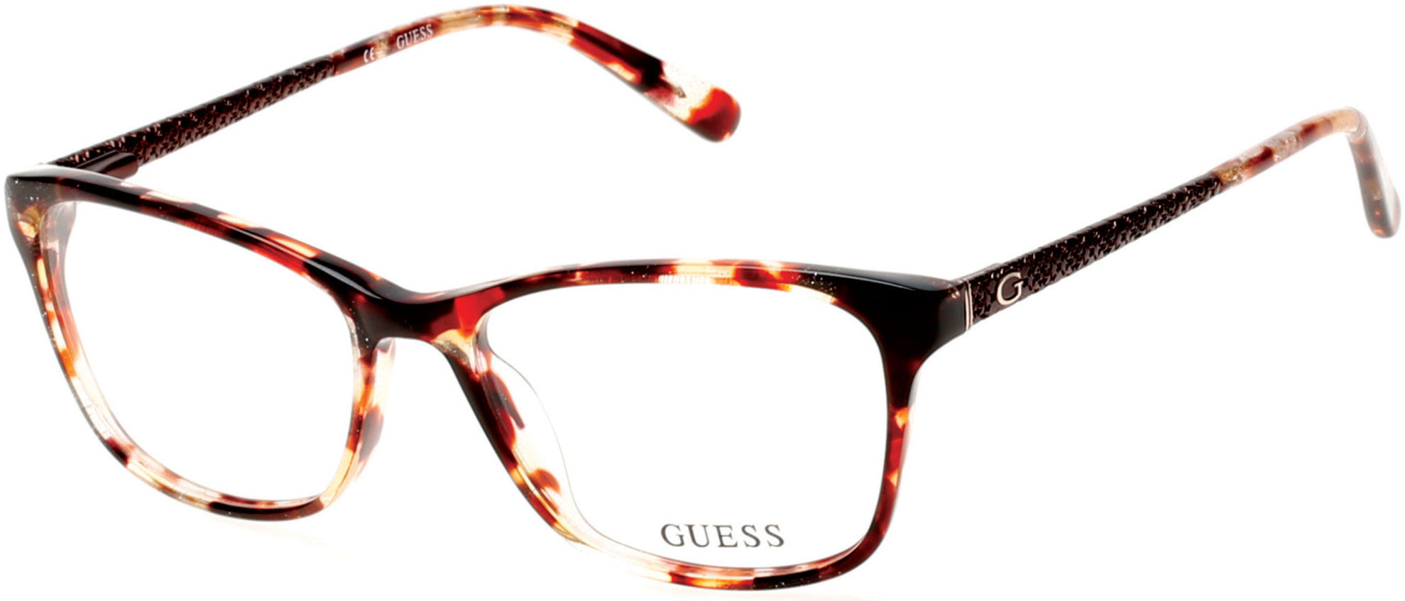 Guess GU2500 Square Eyeglasses 047-047 - Light Brown/other