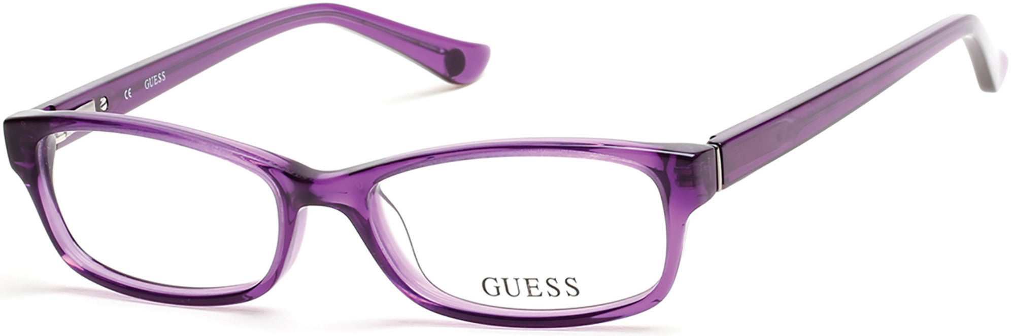 Guess GU2517 Rectangular Eyeglasses 081-081 - Shiny Violet