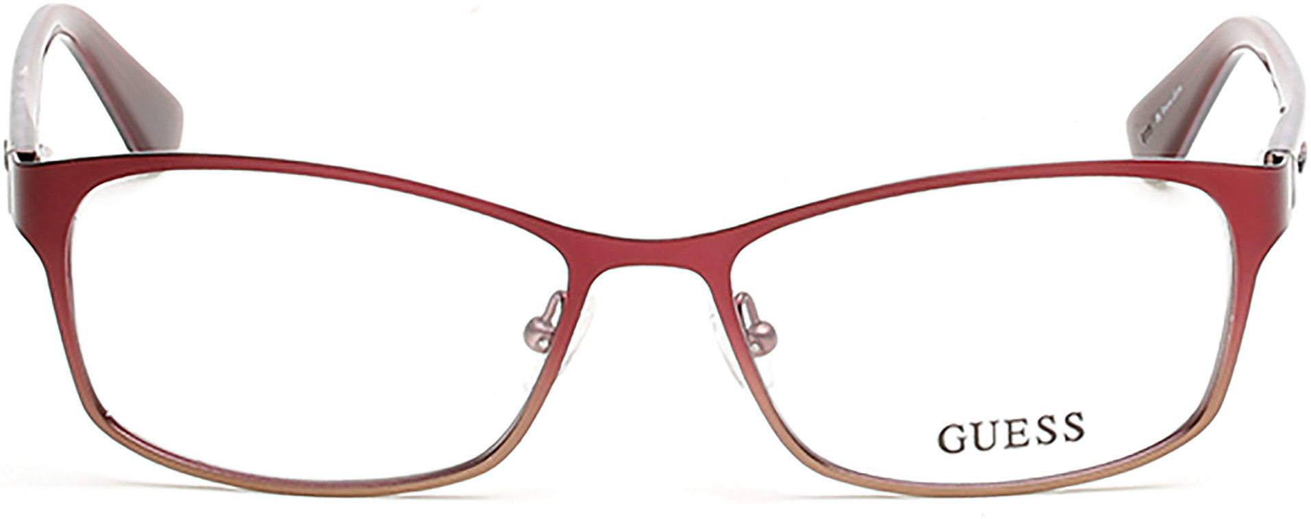 Guess GU2521 Rectangular Eyeglasses 071-071 - Bordeaux/other