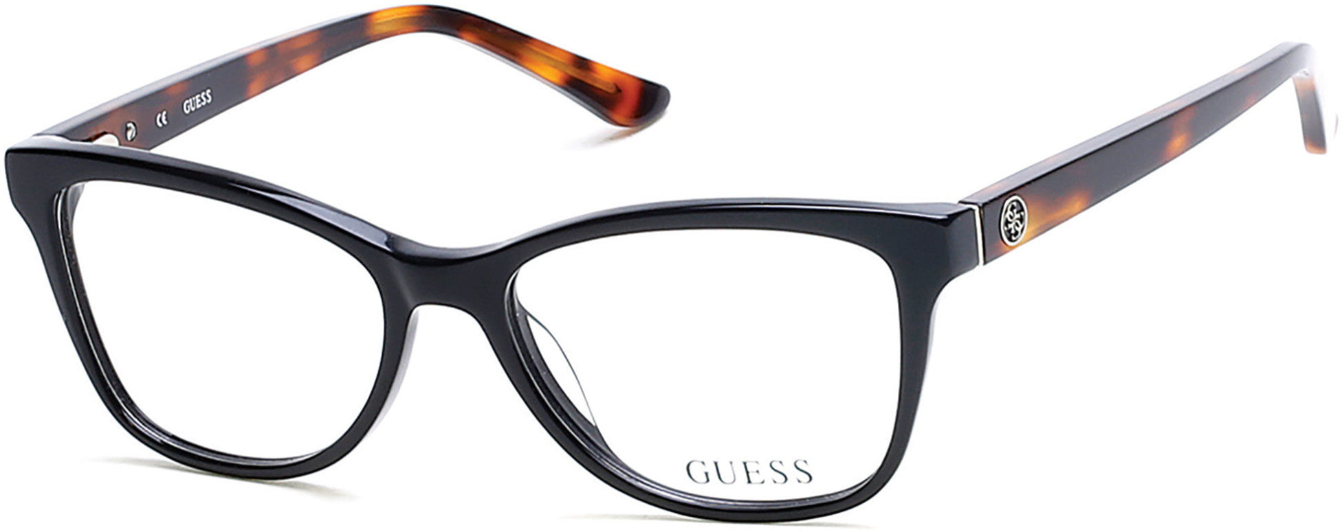 Guess GU2536 Cat Eyeglasses 001-001 - Shiny Black