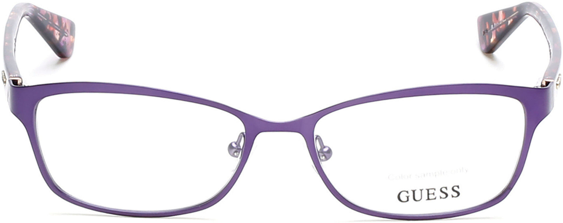 Guess GU2548 Geometric Eyeglasses 082-082 - Matte Violet
