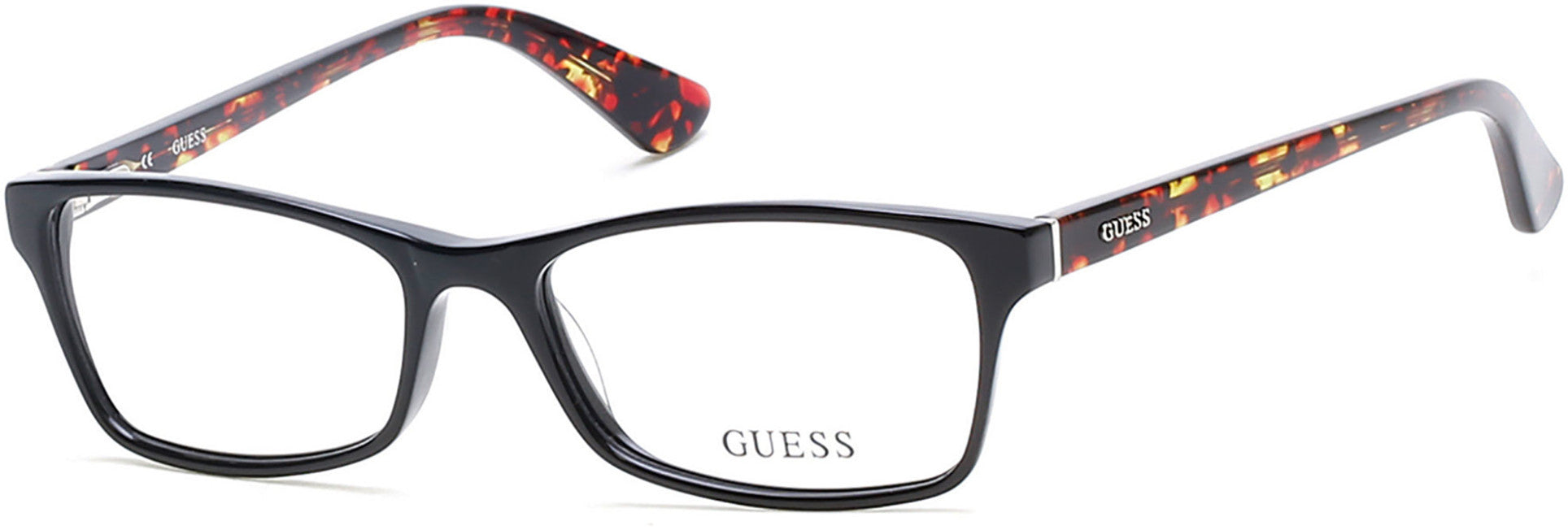 Guess GU2549-F Geometric Eyeglasses 001-001 - Shiny Black