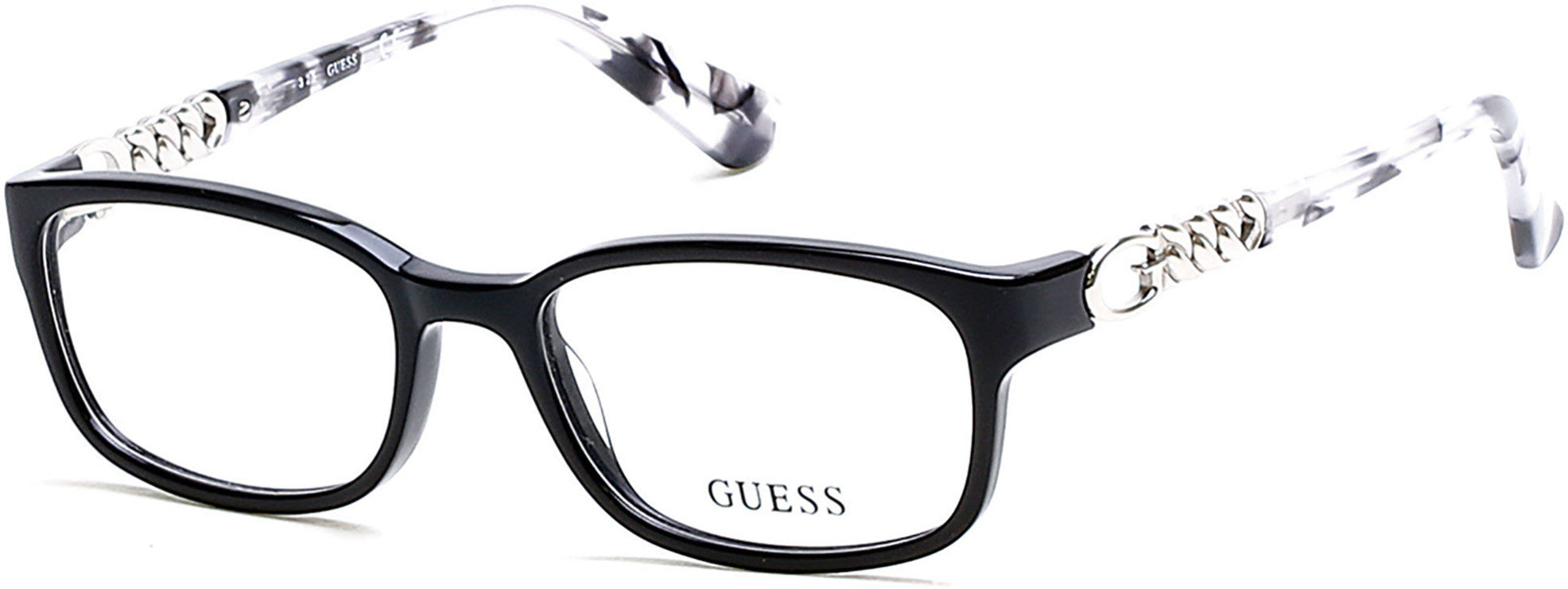 Guess GU2558 Geometric Eyeglasses 001-001 - Shiny Black