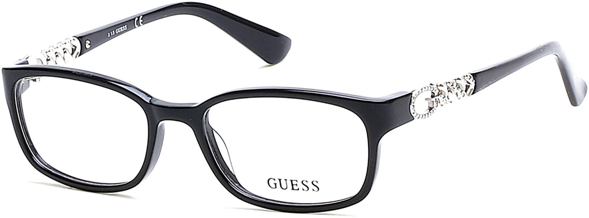 Guess GU2558 Geometric Eyeglasses 005-005 - Black/other