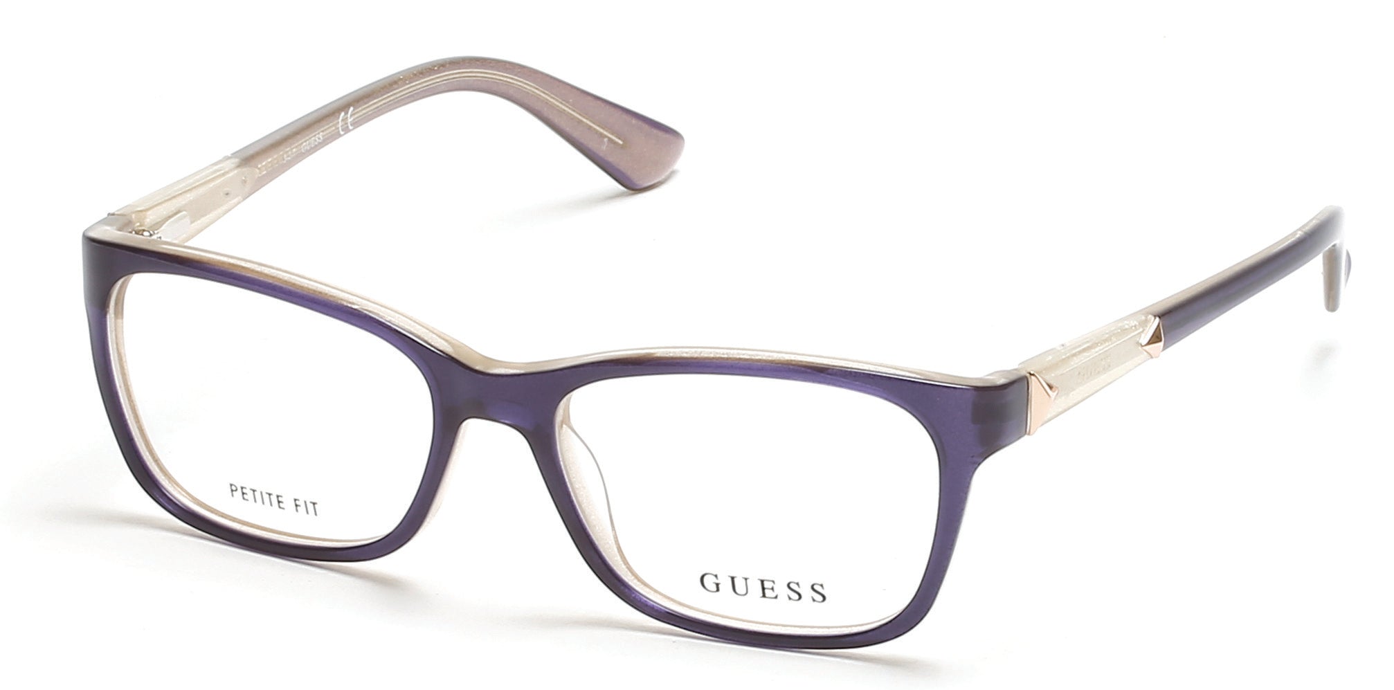 Guess GU2561 Geometric Eyeglasses 090-090 - Shiny Blue