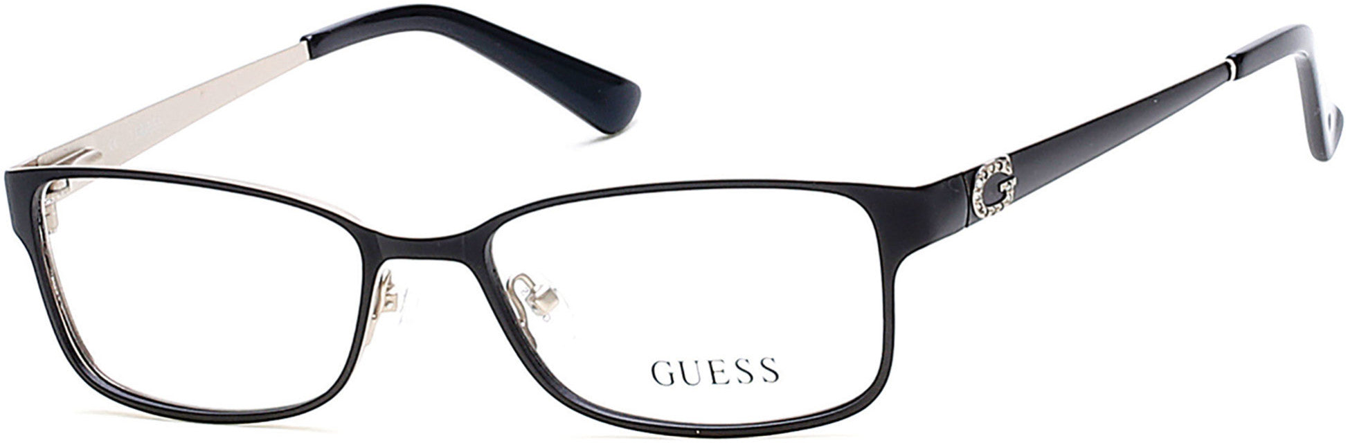 Guess GU2568 Rectangular Eyeglasses 002-002 - Matte Black