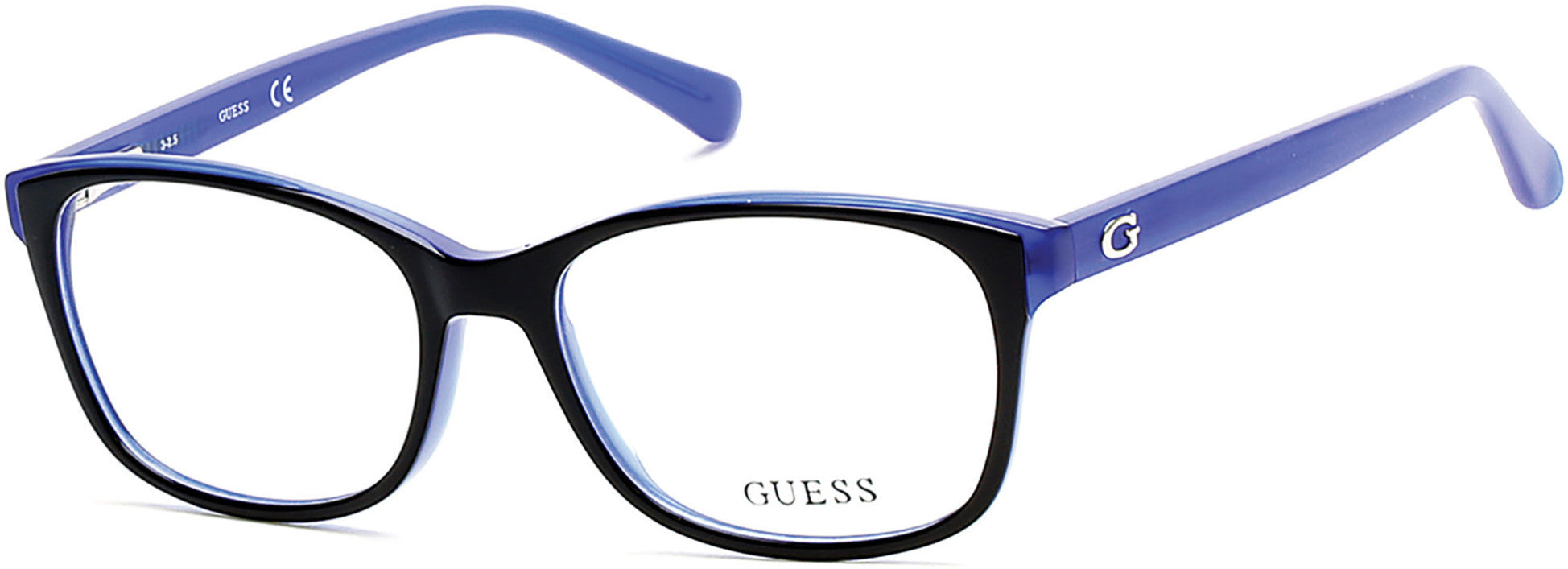 Guess GU2582 Geometric Eyeglasses 001-001 - Shiny Black