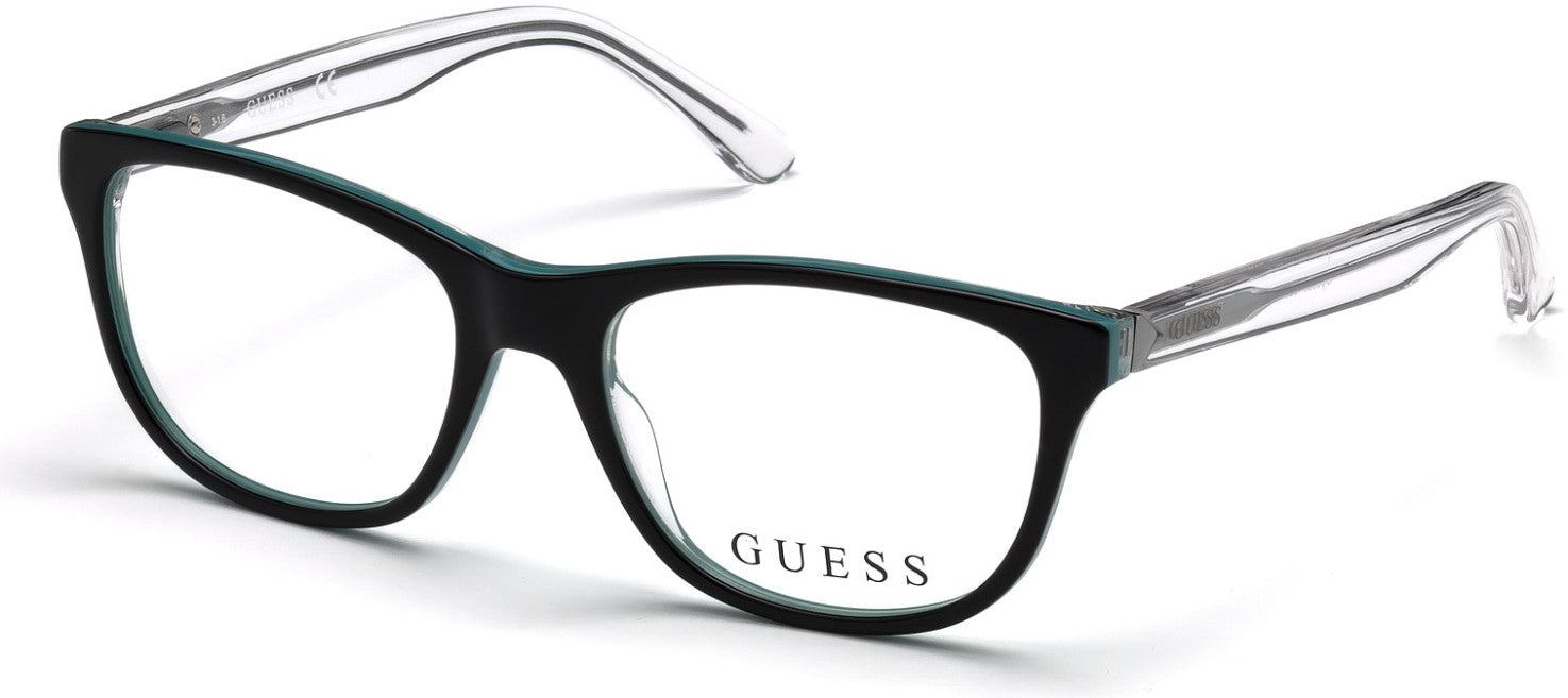 Guess GU2585 Geometric Eyeglasses 005-005 - Black/other