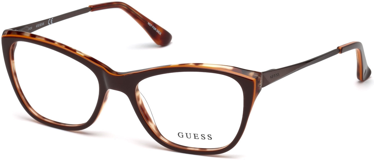 Guess GU2604 Cat Eyeglasses 050-050 - Dark Brown/other