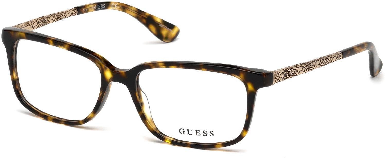 Guess GU2612 Geometric Eyeglasses 052-052 - Dark Havana