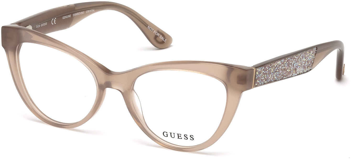 Guess GU2623 Cat Eyeglasses 057-057 - Shiny Beige