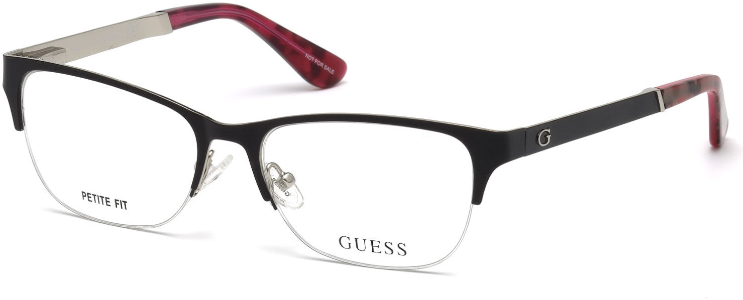 Guess GU2627 Geometric Eyeglasses 002-002 - Matte Black