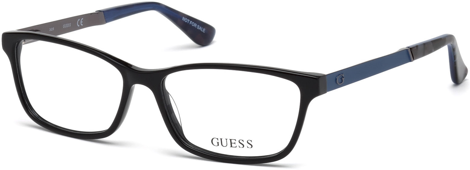 Guess GU2628 Geometric Eyeglasses 001-001 - Shiny Black