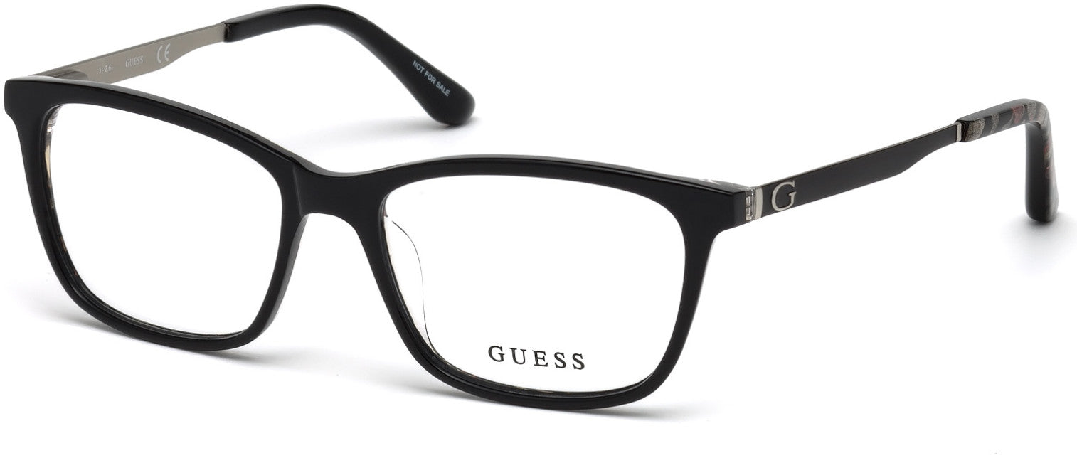 Guess GU2630 Geometric Eyeglasses 001-001 - Shiny Black