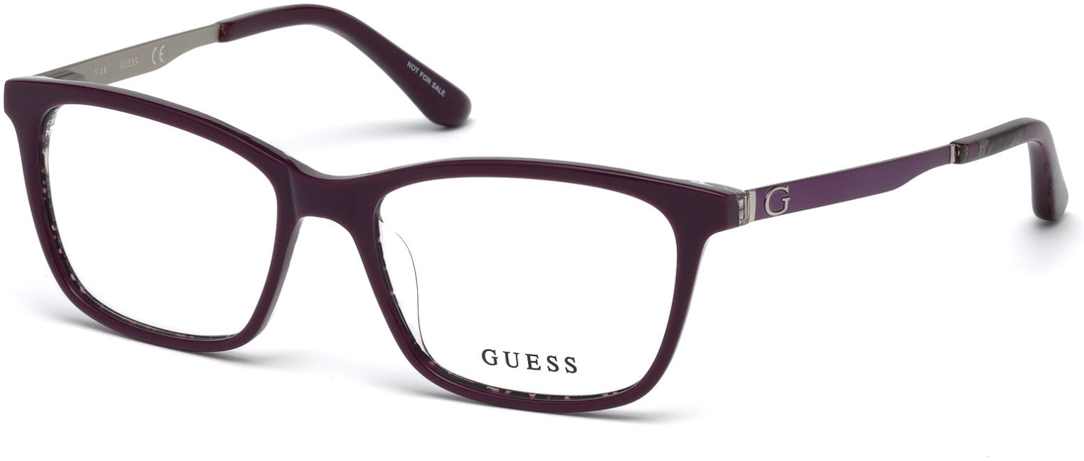 Guess GU2630 Geometric Eyeglasses 083-083 - Violet