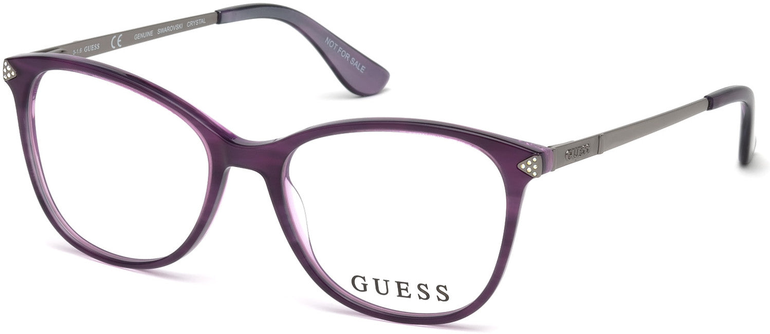 Guess GU2632-S Geometric Eyeglasses 081-081 - Shiny Violet
