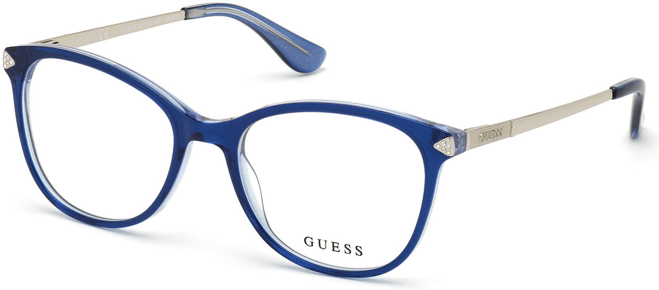 Guess GU2632-S Geometric Eyeglasses 092-092 - Blue