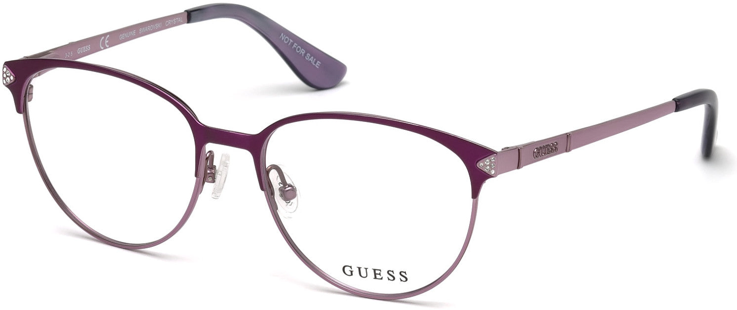 Guess GU2633-S Round Eyeglasses 082-082 - Matte Violet