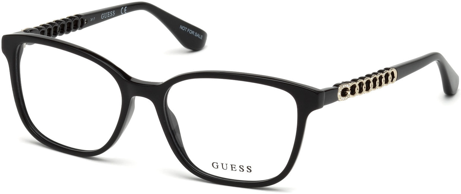 Guess GU2661-S Square Eyeglasses 052-001 - Shiny Black