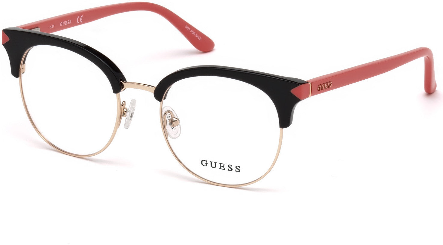 Guess GU2671 Round Eyeglasses 005-005 - Black